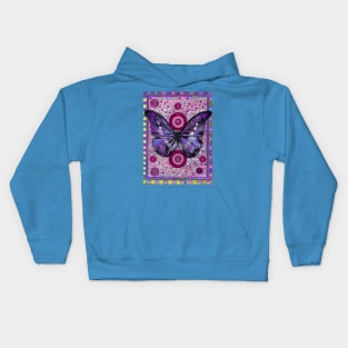 Purple Butterfly Kids Hoodie